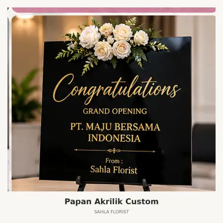 Papan Bunga Akrilik Kelapa Dua Depok